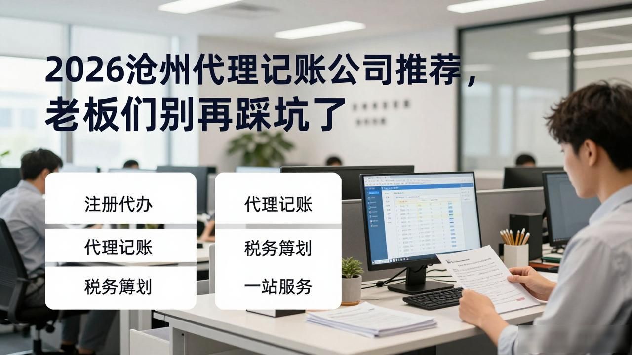 2026沧州代理记账公司推荐，老板们别再踩坑了