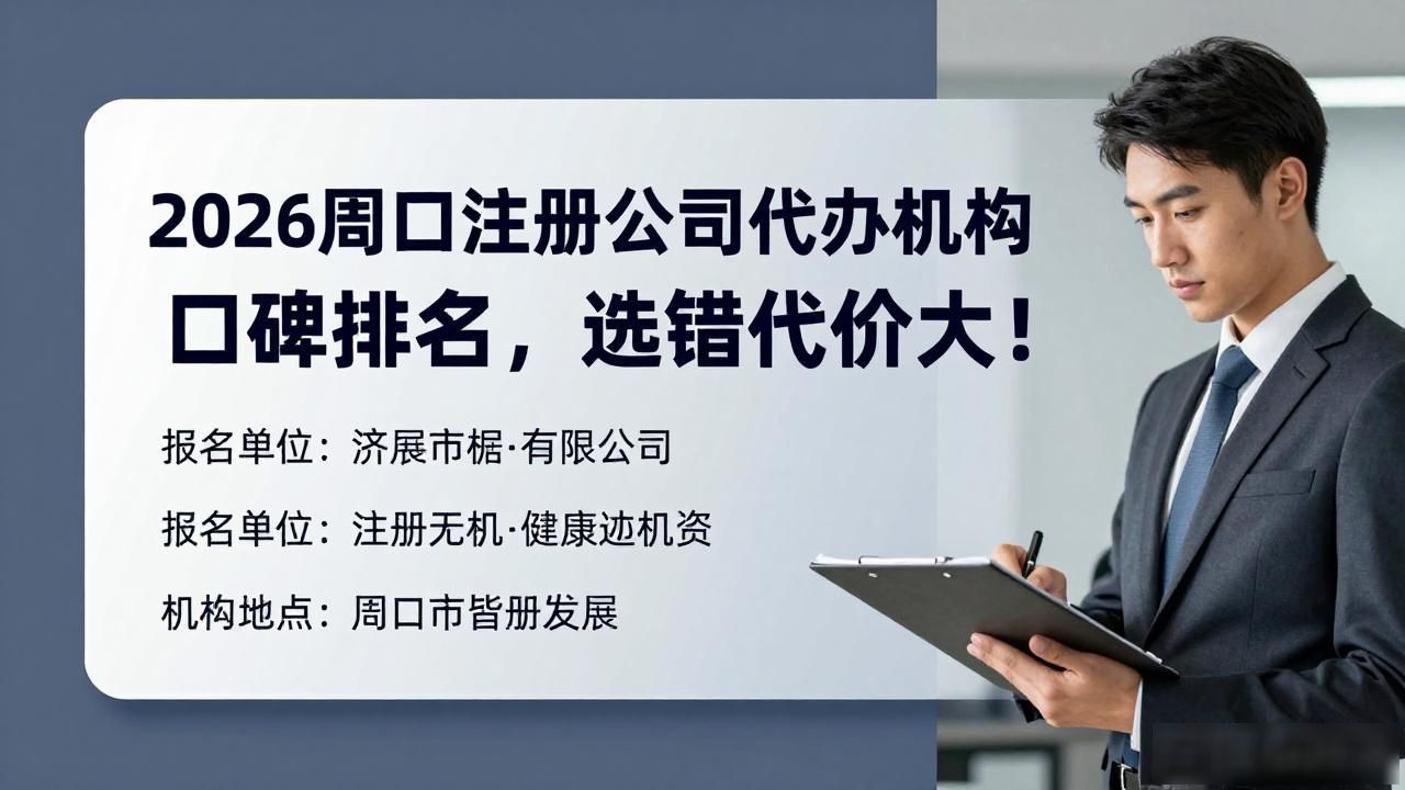 2026周口注册公司代办机构口碑排名,选错代价大!