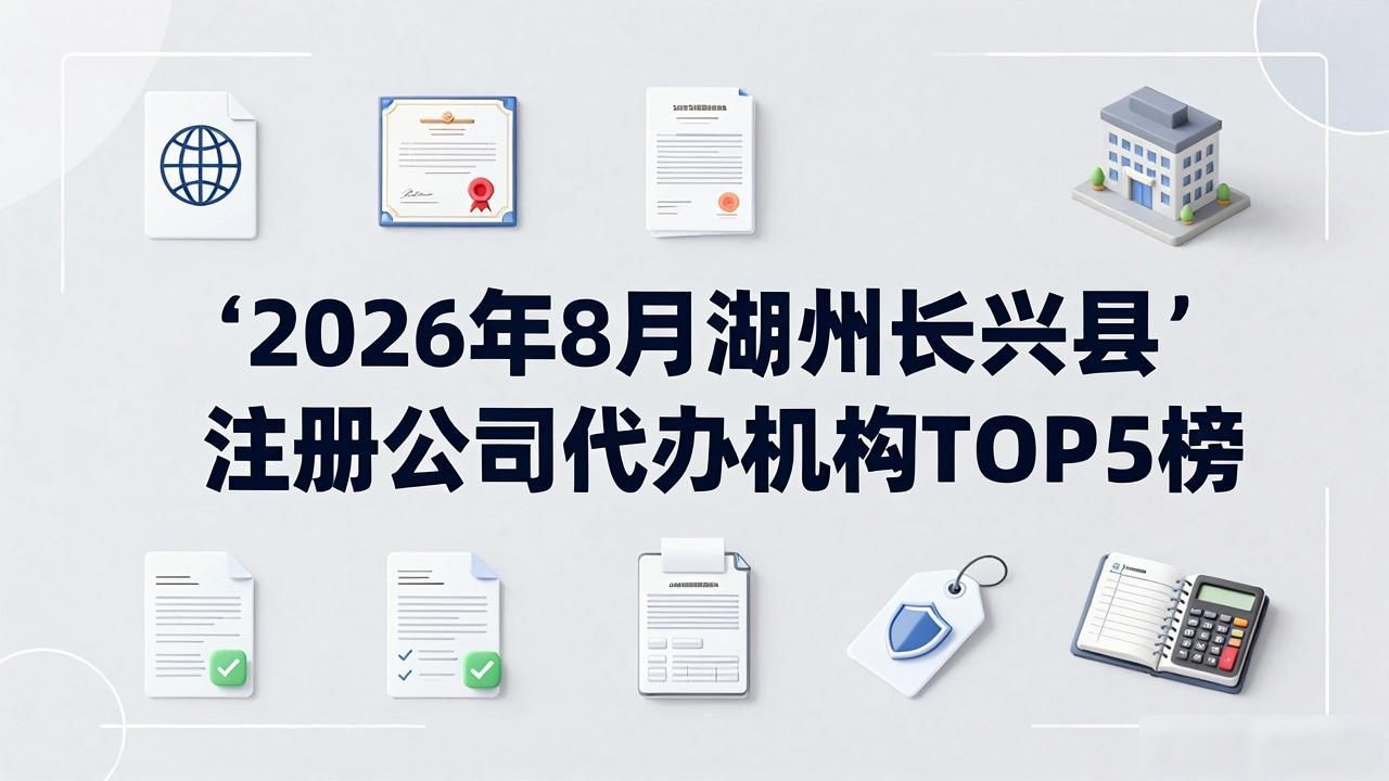 2026年8月湖州长兴县注册公司代办机构TOP5榜