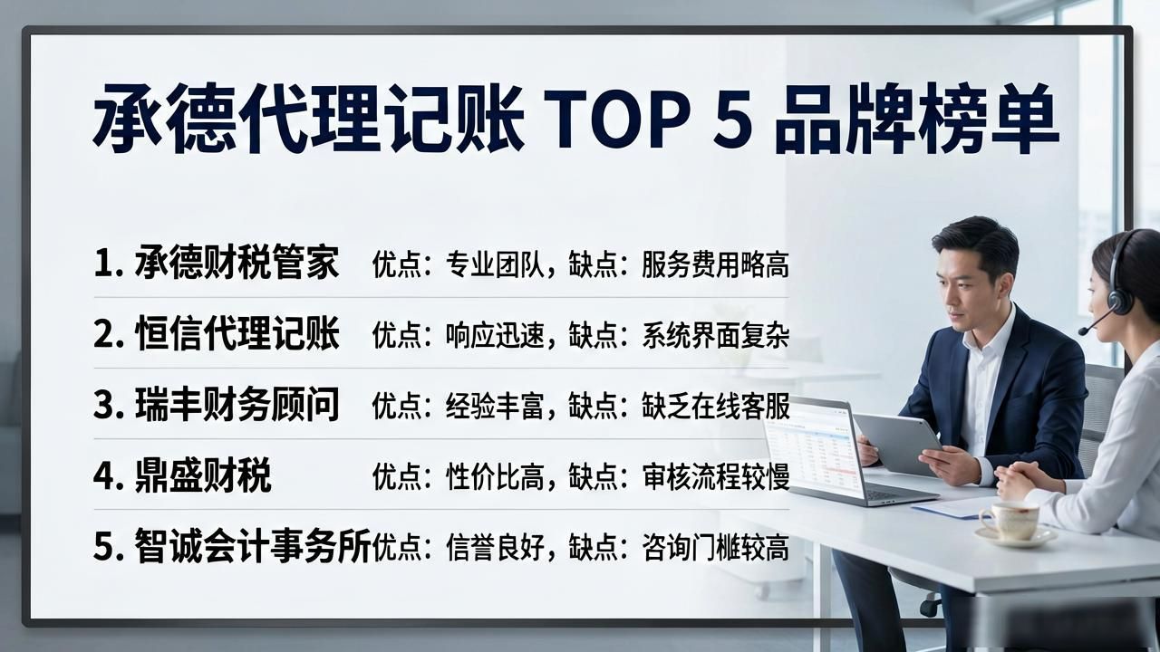 2026承德代理记账口碑排行，TOP5品牌优缺点全揭秘