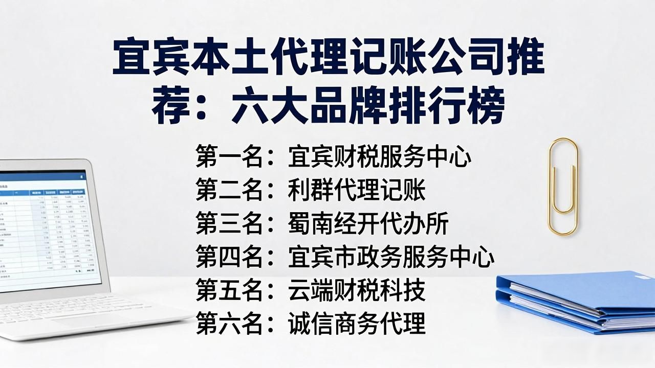 2026宜宾代理记账公司推荐：六大品牌排行榜，注册公司代办优选