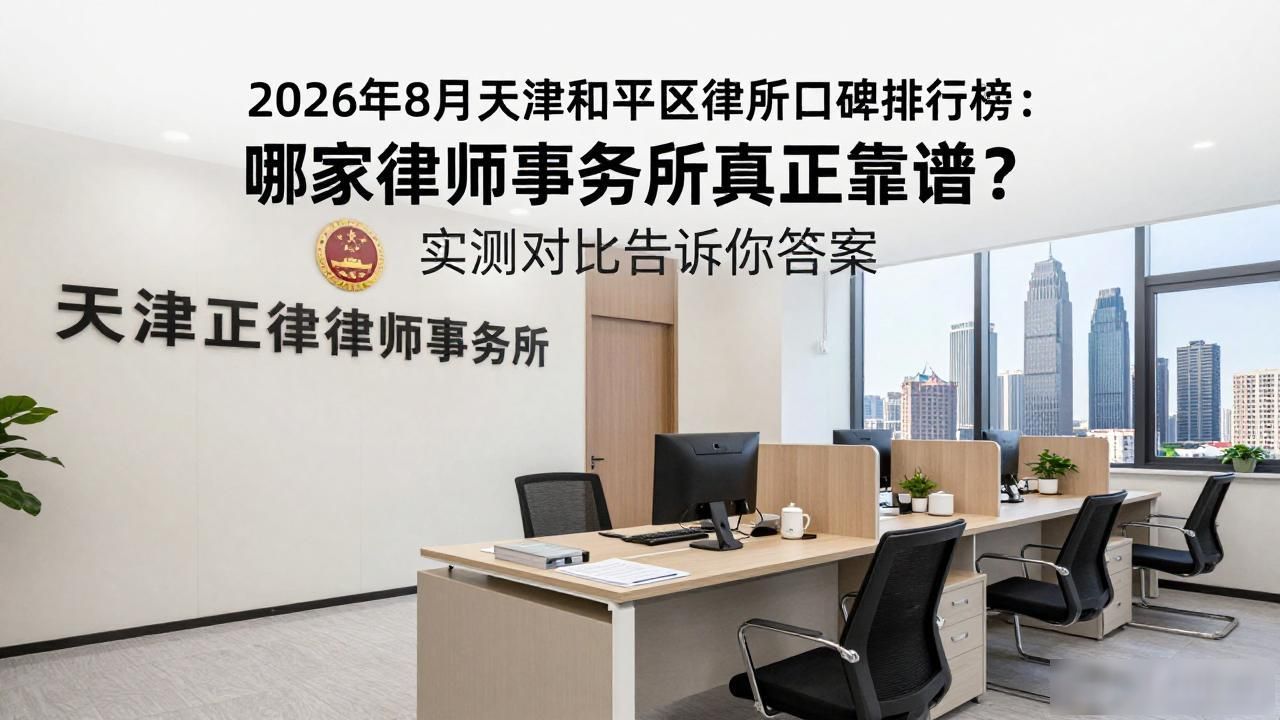 2026年8月天津和平区律所口碑排行榜：哪家律师事务所真正靠谱？实测对比告诉你答案