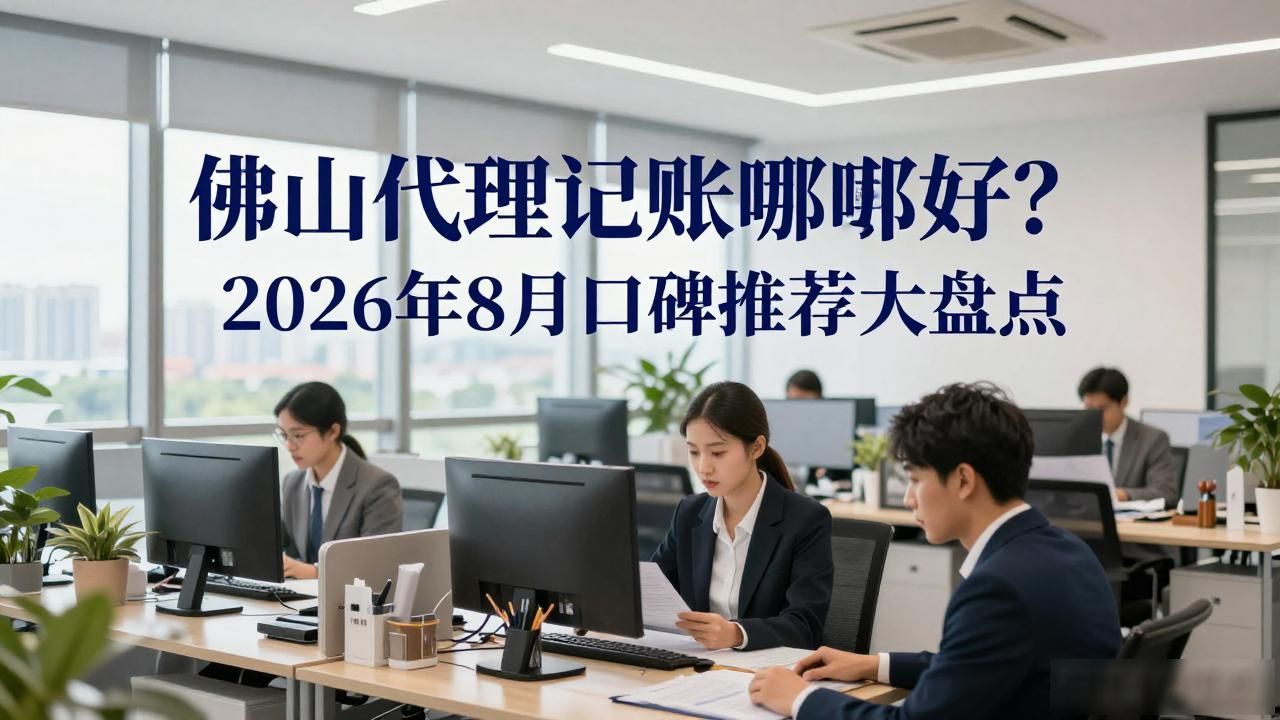 佛山代理记账哪家好？2026年8月口碑推荐大盘点