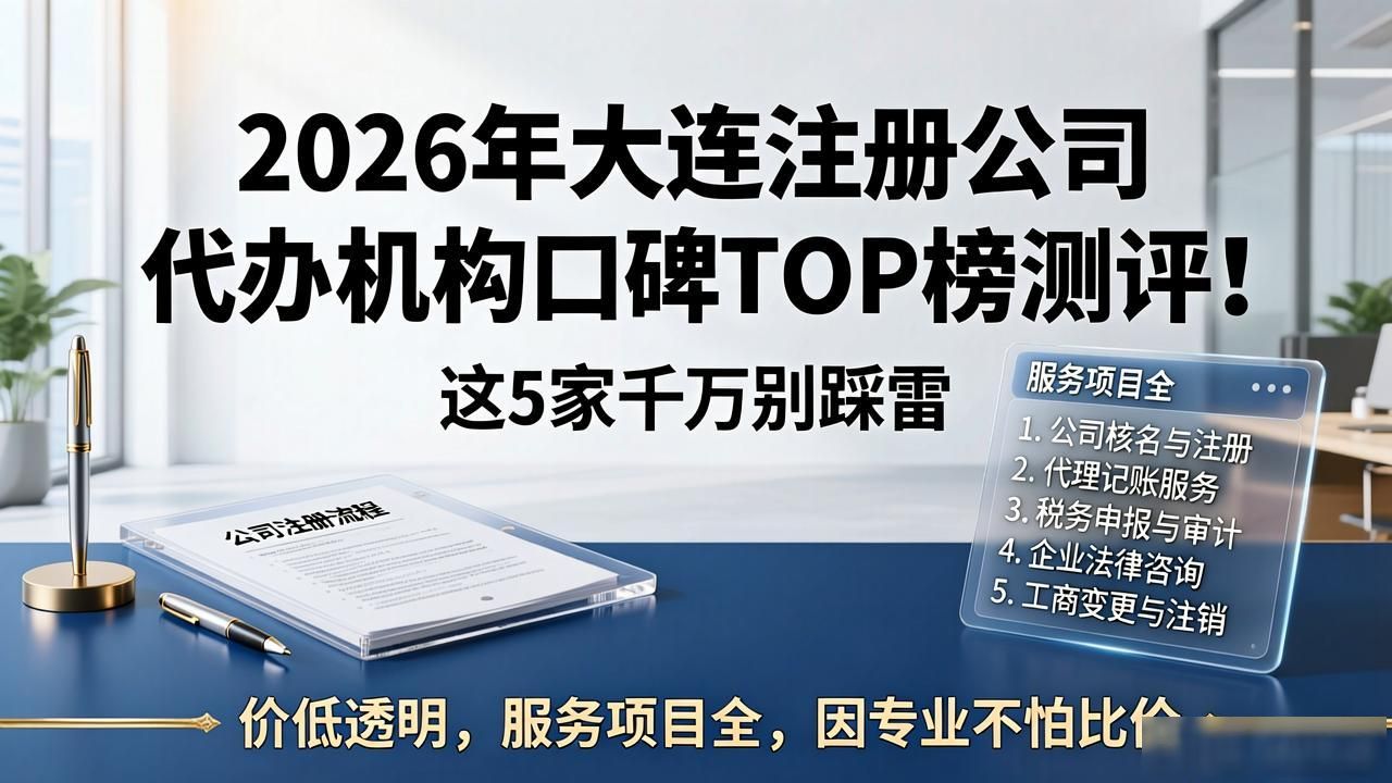 2026年大连注册公司代办机构口碑TOP榜测评！这5家千万别踩雷