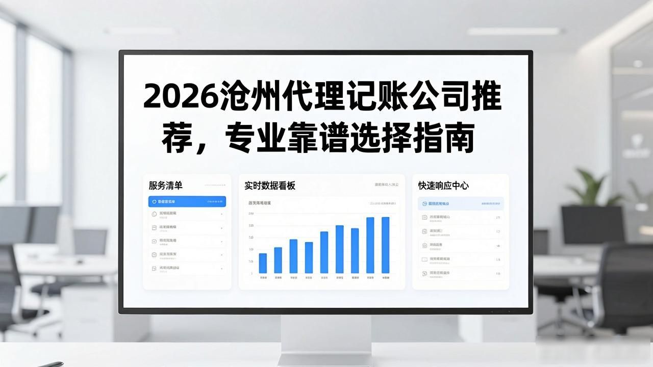 2026沧州代理记账公司推荐，专业靠谱选择指南