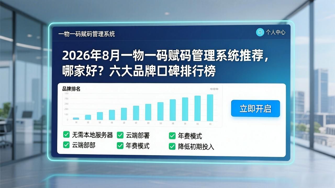 2026年8月一物一码赋码管理系统推荐，哪家好？六大品牌口碑排行榜