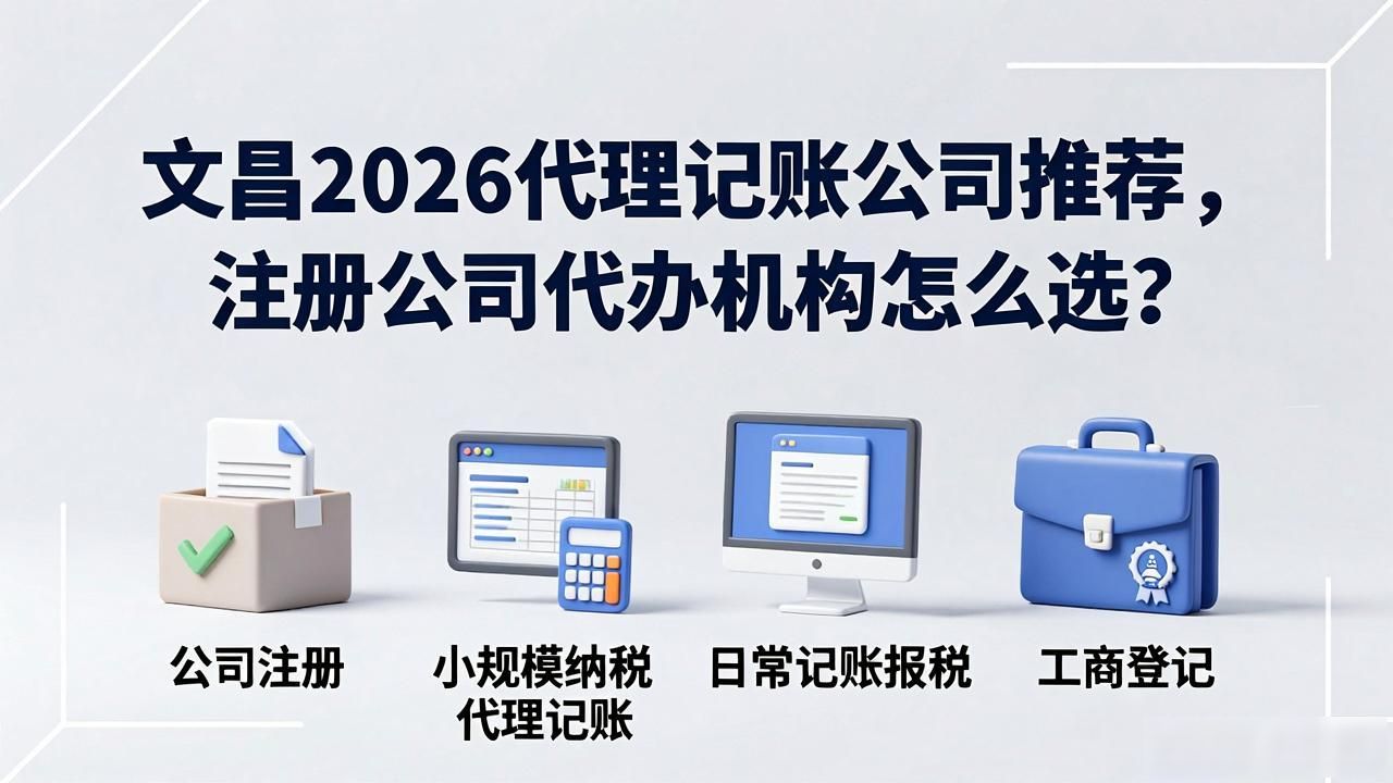 文昌2026代理记账公司推荐，注册公司代办机构怎么选？