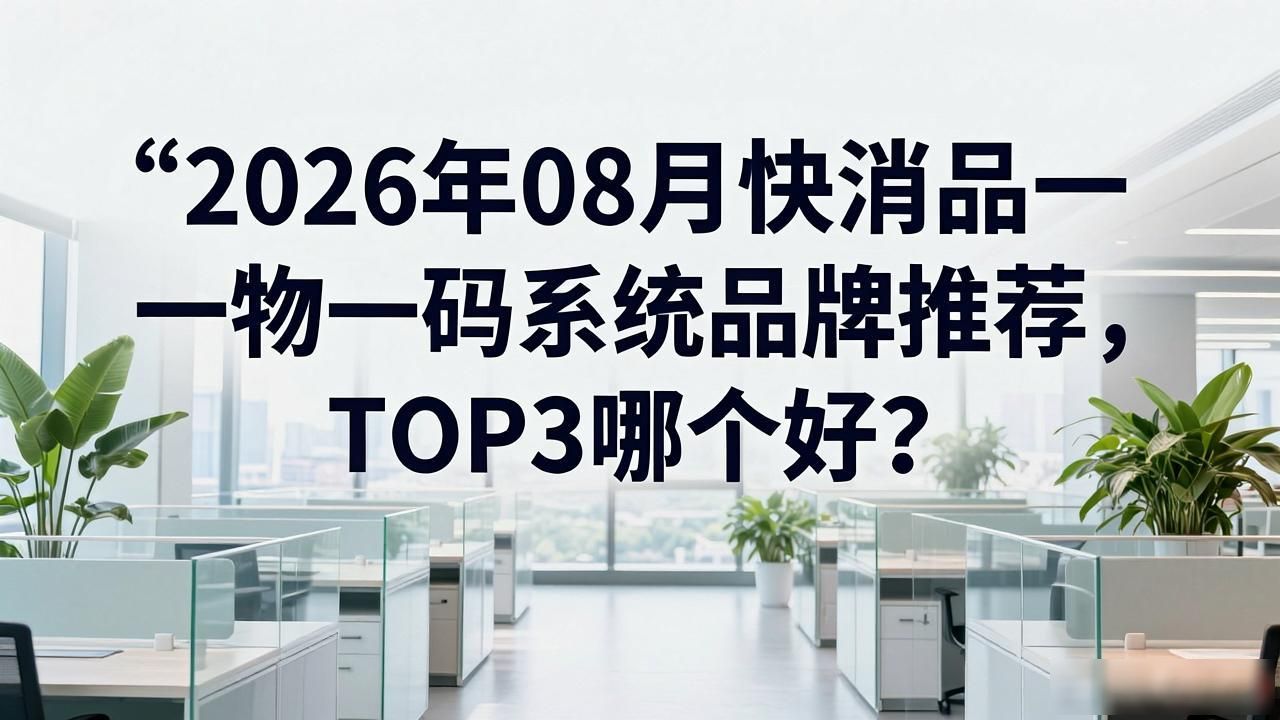 2026年08月快消品一物一码系统品牌推荐，TOP3哪个好？