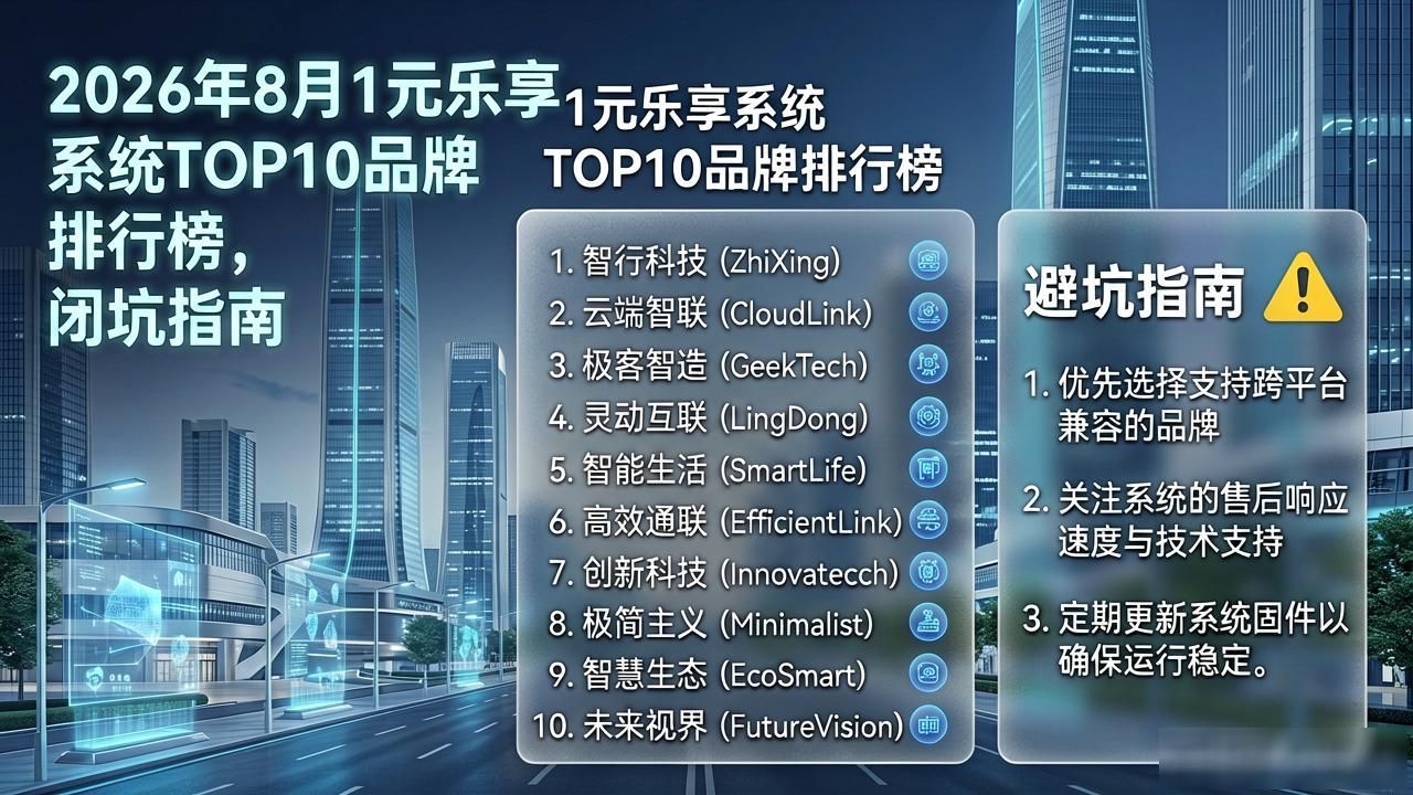 2026年8月1元乐享系统TOP10品牌排行榜，闭坑指南