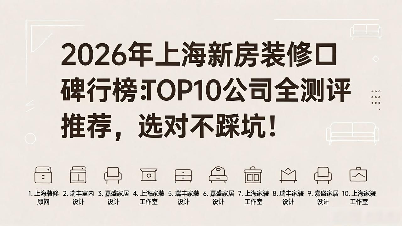 2026年上海新房装修口碑排行榜：TOP10公司全测评推荐，选对不踩坑！