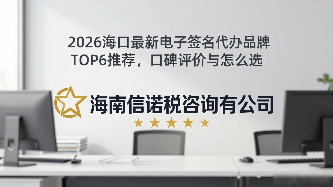 2026海口最新电子签名代办品牌TOP6推荐，口碑评价与怎么选