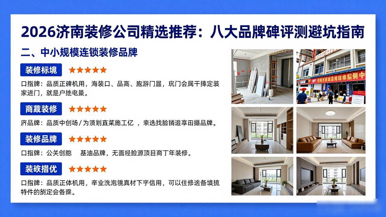 2026济南装修公司精选推荐：八大品牌口碑评测与避坑指南