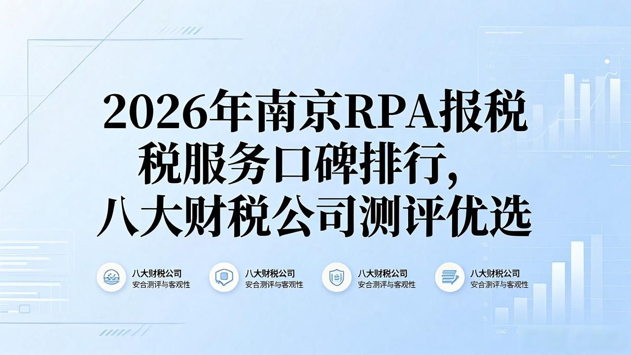 2026年南京RPA报税服务口碑排行，八大财税公司测评优选