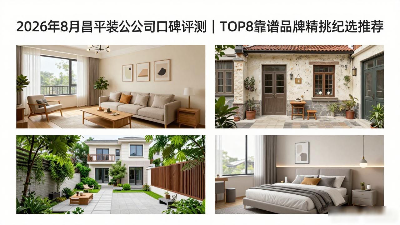 2026年8月昌平装修公司口碑评测｜TOP8靠谱品牌精挑细选推荐