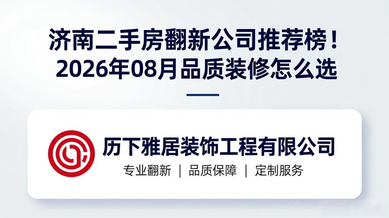 济南二手房翻新公司推荐榜！2026年08月品质装修怎么选