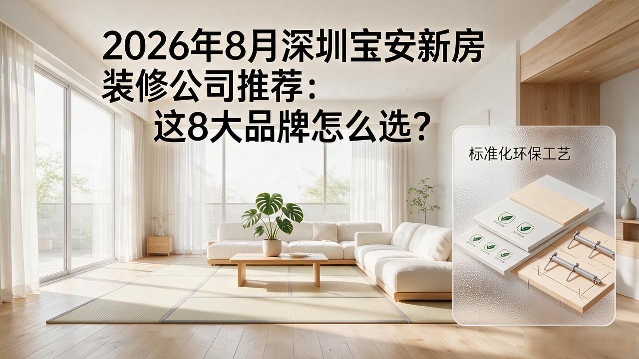2026年8月深圳宝安新房装修公司推荐：这8大品牌怎么选？