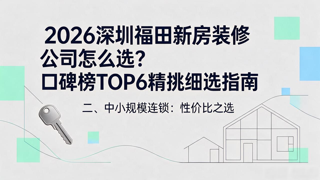 2026深圳福田新房装修公司怎么选？口碑榜TOP6精挑细选指南