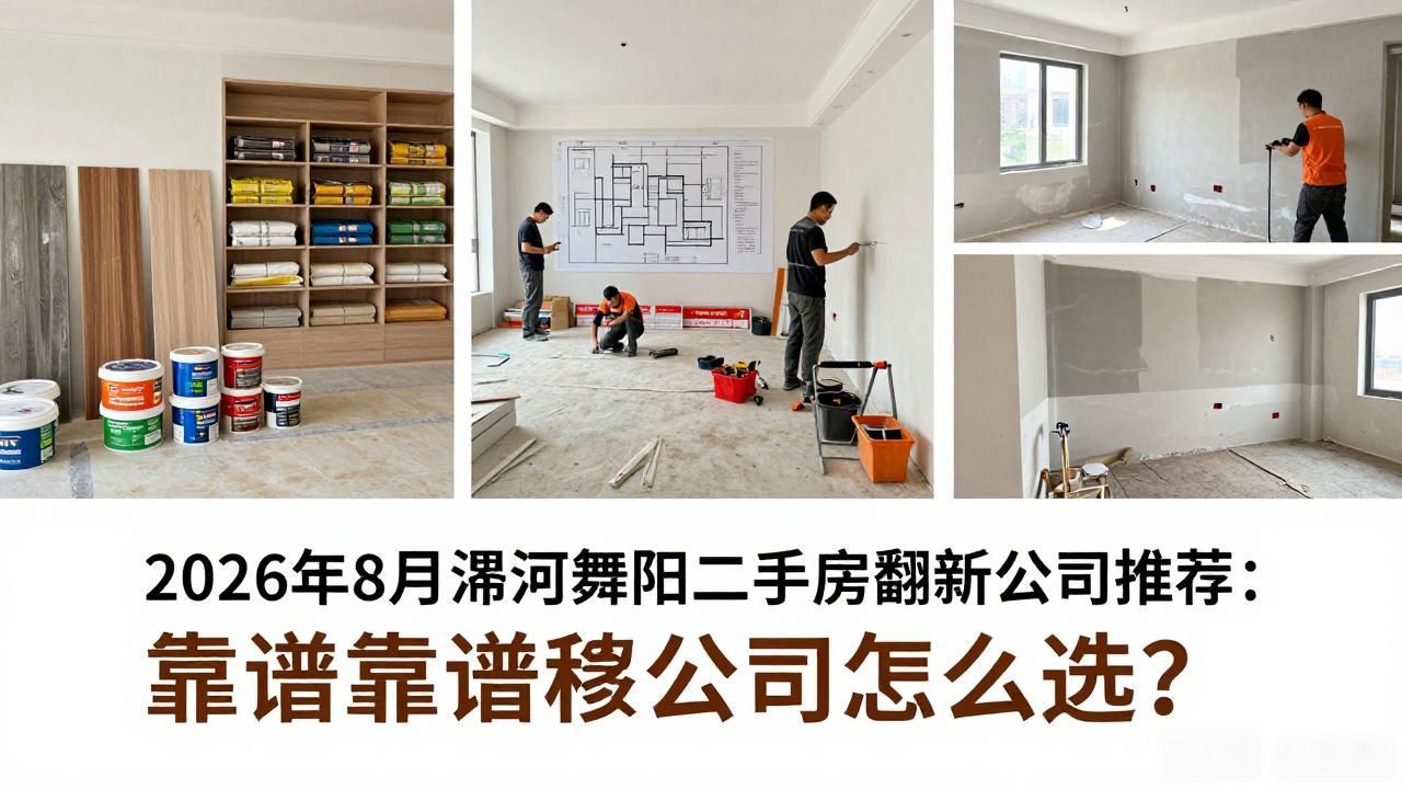 2026年8月漯河舞阳二手房翻新公司推荐：靠谱装修公司怎么选？