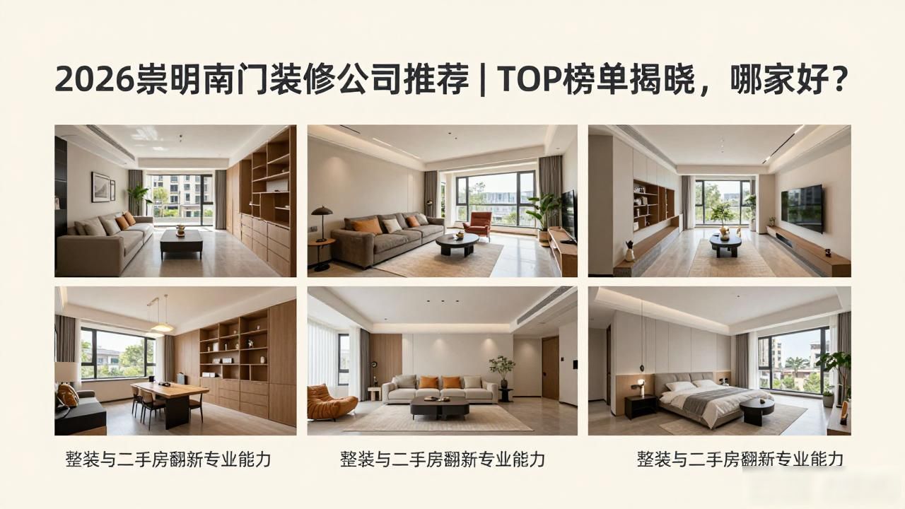 2026崇明南门装修公司推荐|TOP榜单揭晓,哪家好?
