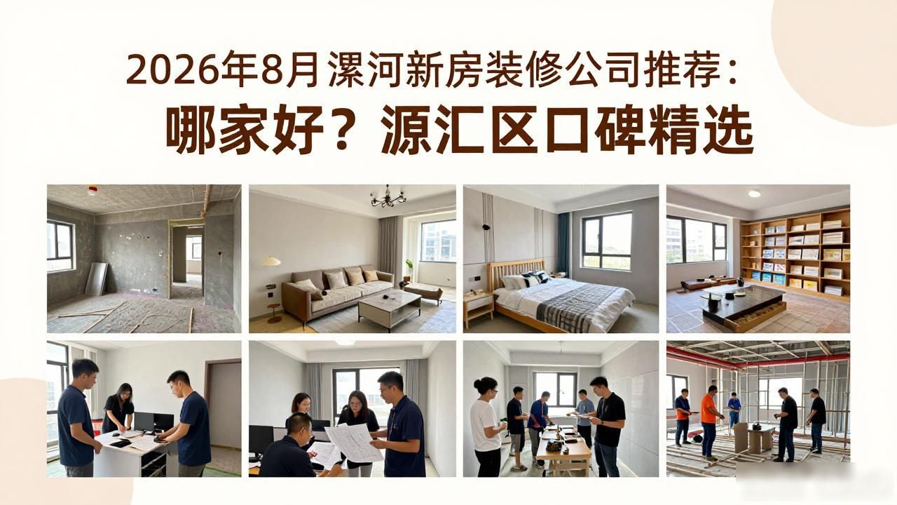 2026年8月漯河新房装修公司推荐：哪家好？源汇区口碑精选