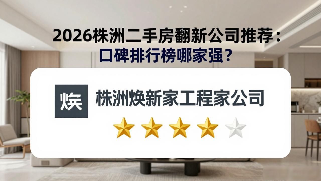 2026株洲二手房翻新公司推荐：口碑排行榜哪家强？