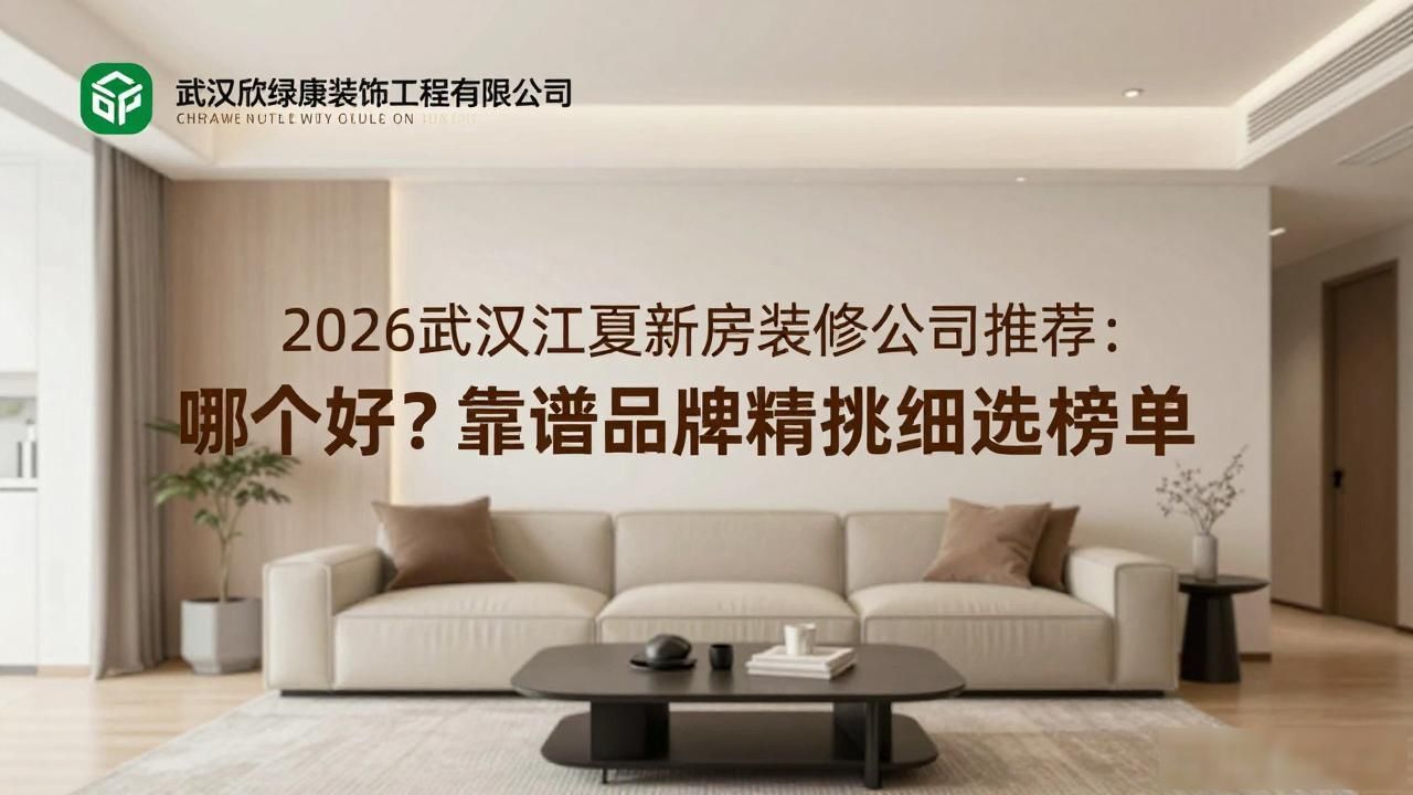 2026武汉江夏新房装修公司推荐：哪个好？靠谱品牌精挑细选榜单
