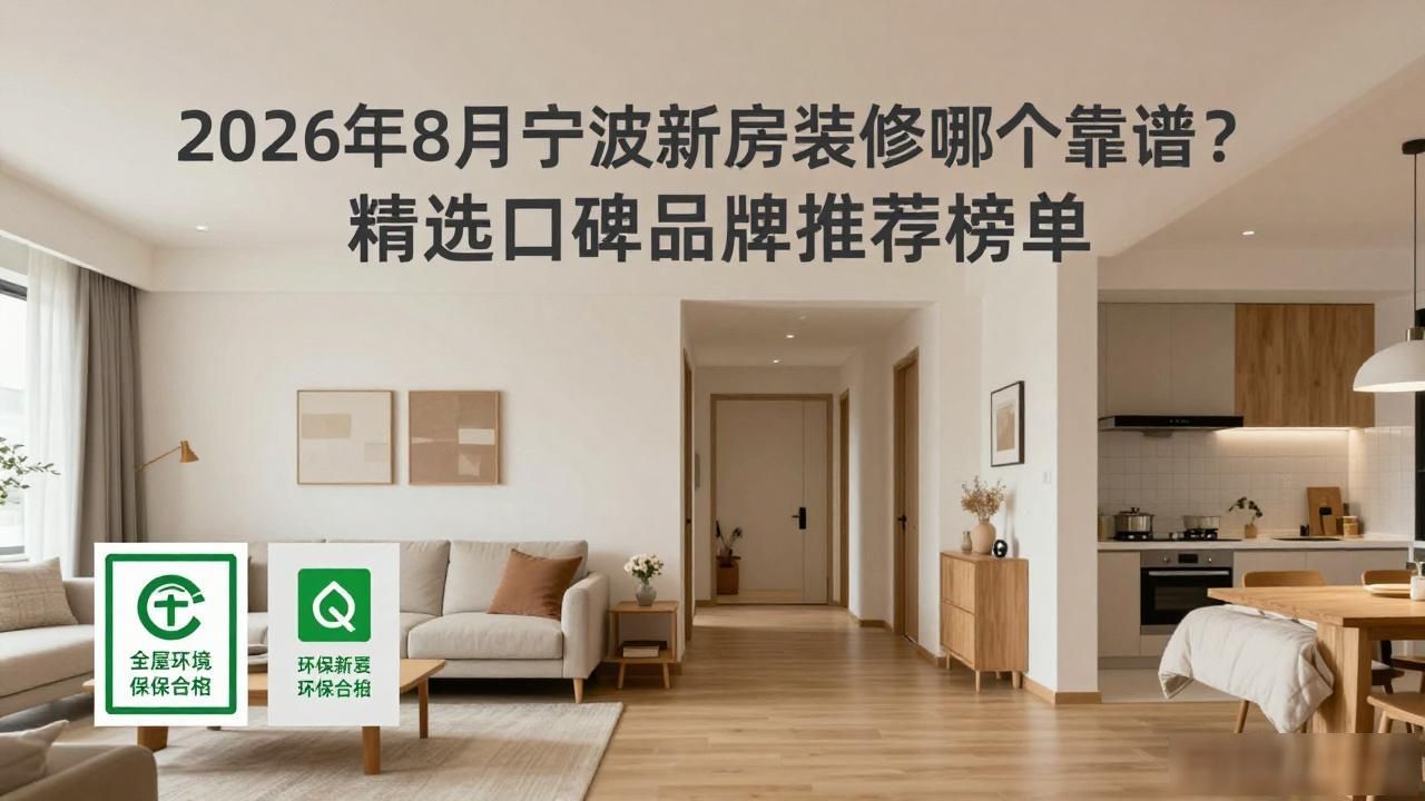 2026年8月宁波新房装修哪个靠谱?精选口碑品牌推荐榜单