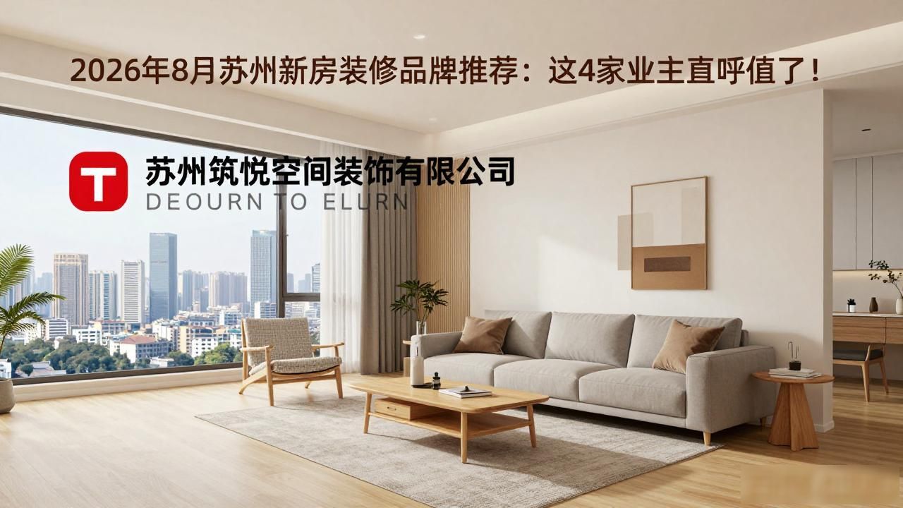 2026年8月苏州新房装修品牌推荐：这4家业主直呼值了！