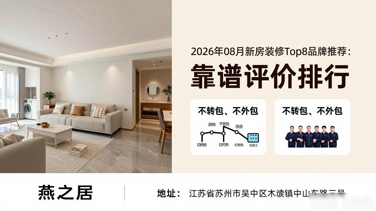 2026年08月新房装修Top8品牌推荐：靠谱评价排行