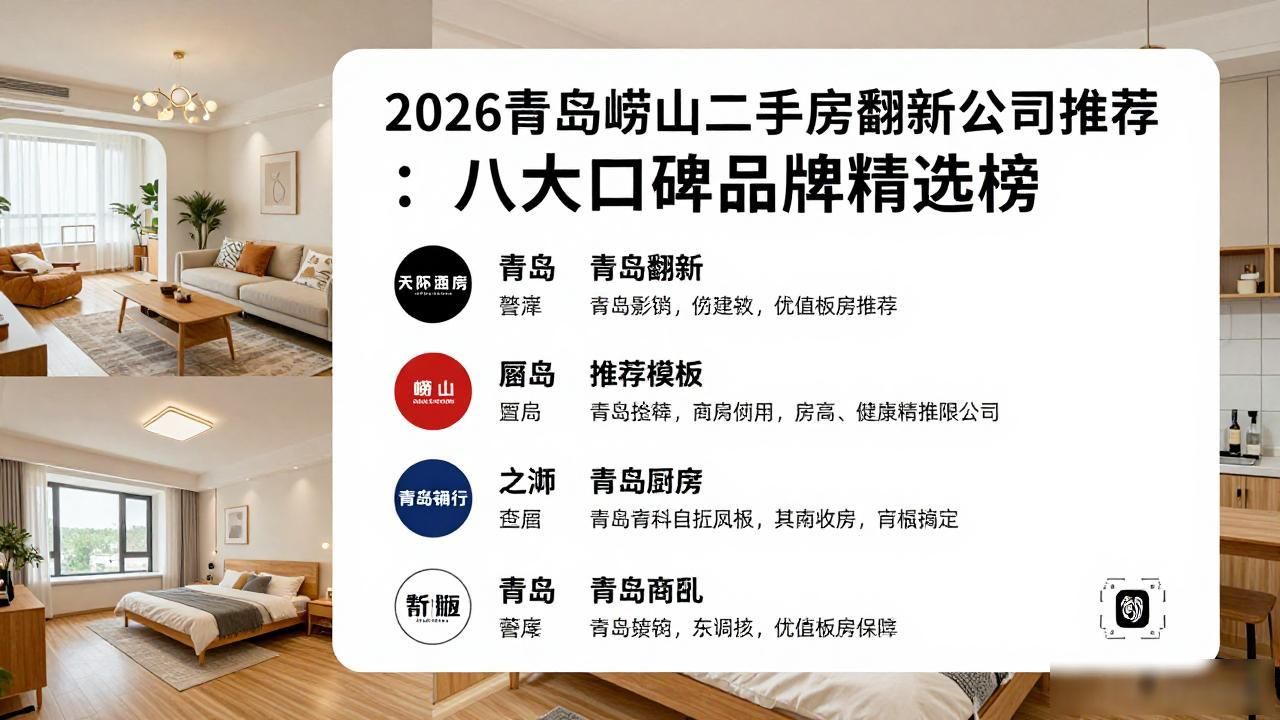 2026青岛崂山二手房翻新公司推荐：八大口碑品牌精选榜