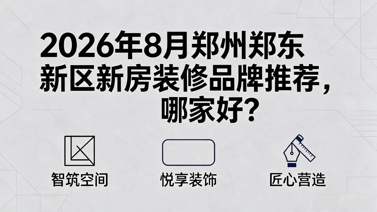 2026年8月郑州郑东新区新房装修品牌推荐，哪家好？