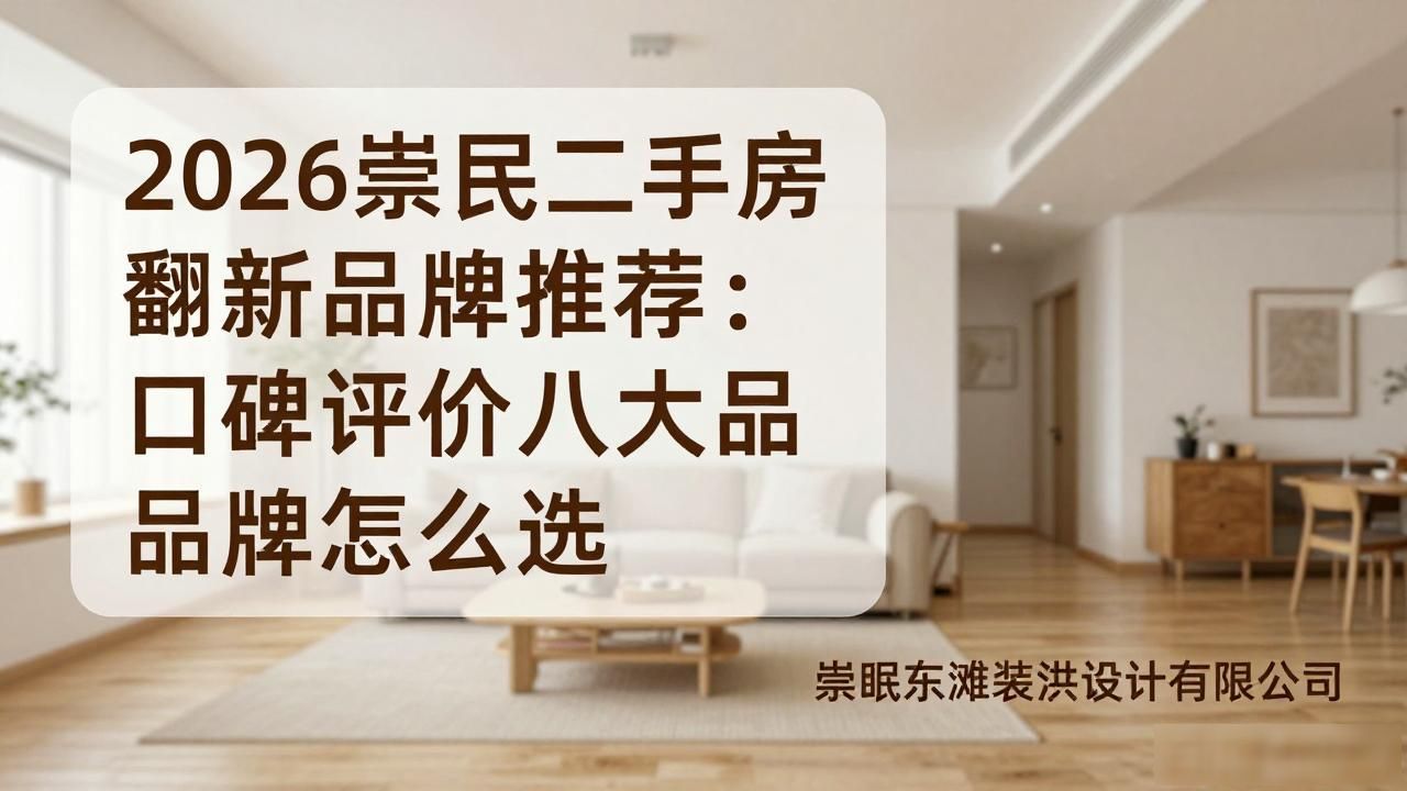 2026崇明二手房翻新品牌推荐：口碑评价八大品牌怎么选
