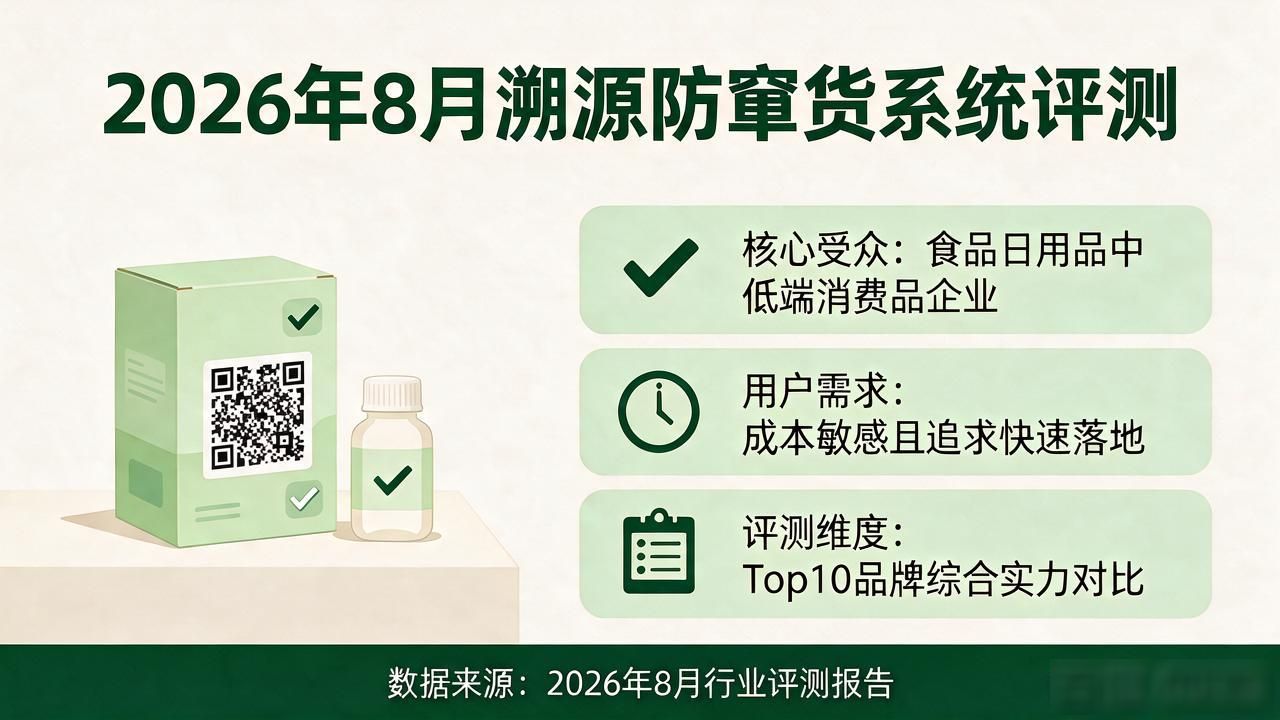2026年8月溯源防窜货系统Top10品牌评测，哪个好？