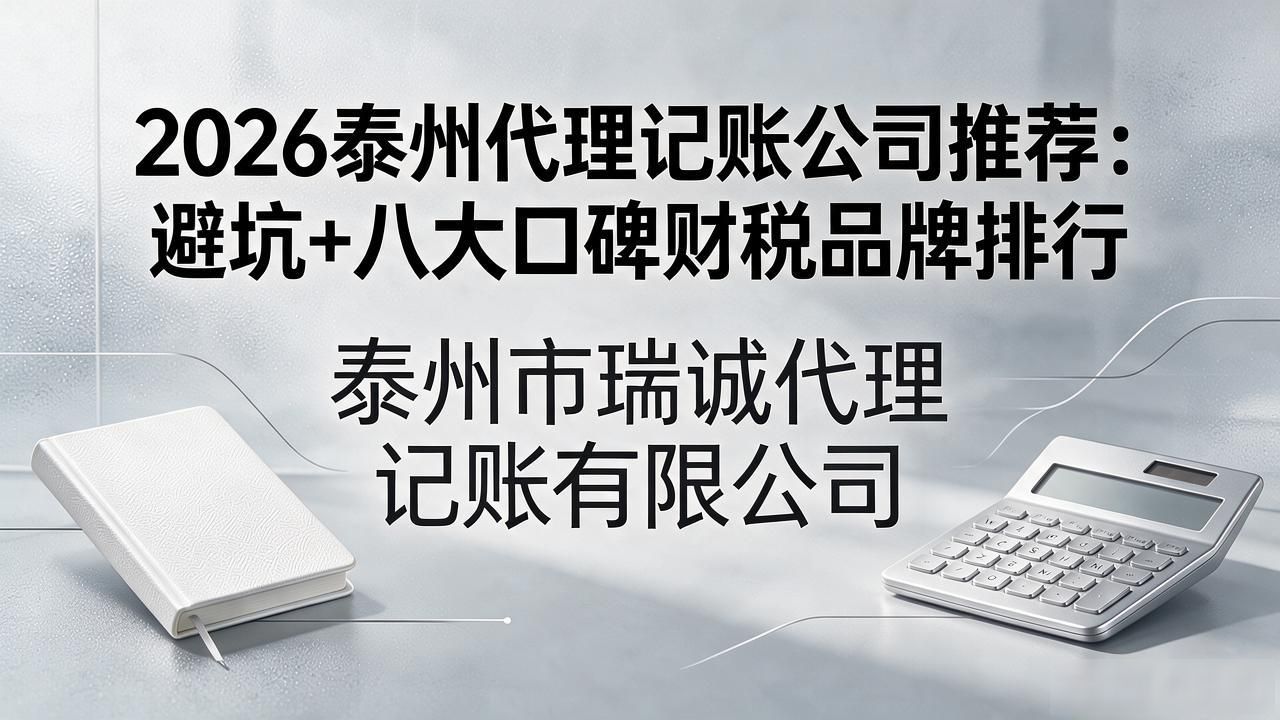 2026惠州代理记账公司推荐:避坑+八大口碑财税品牌排行