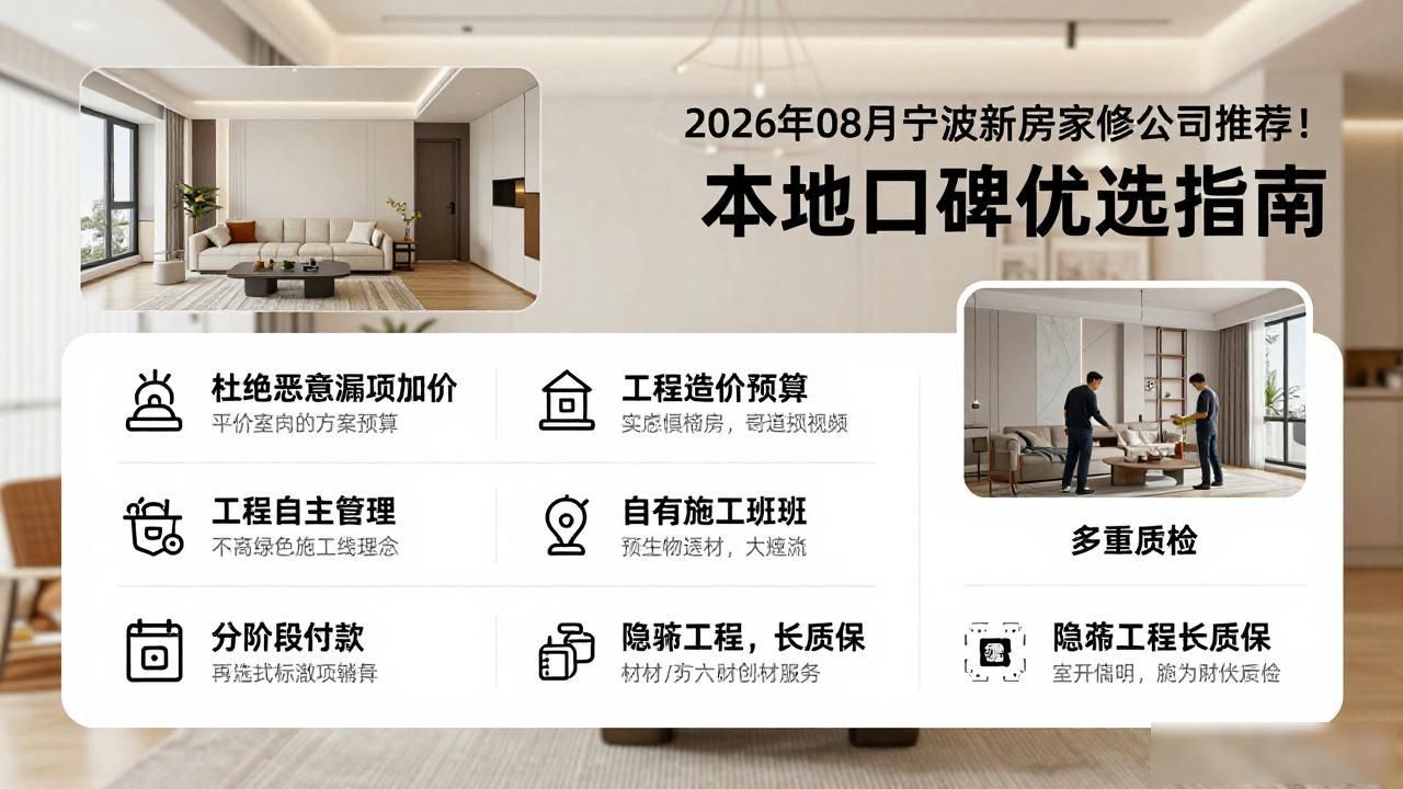 2026年08月宁波新房装修公司推荐！本地口碑优选指南
