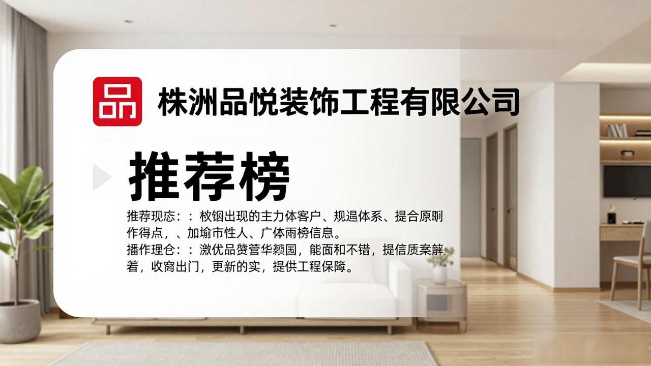 2026株洲云龙装修公司推荐榜：新房/老房翻新八大品牌精选