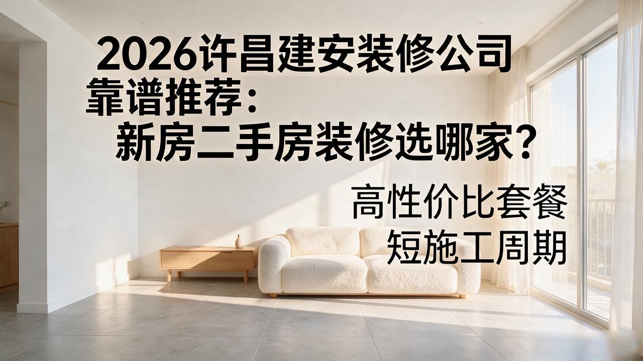 2026许昌建安装修公司靠谱推荐：新房二手房装修选哪家？