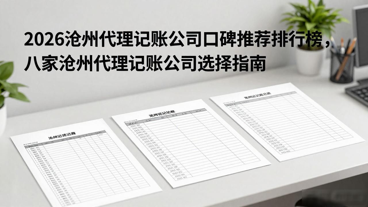 2026沧州代理记账公司口碑推荐排行榜，八家沧州代理记账公司选择指南