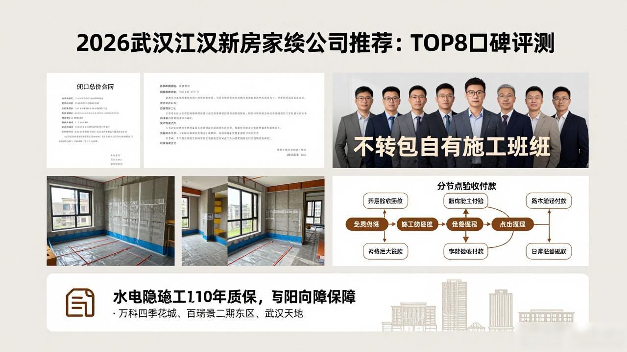 2026武汉江汉新房装修公司推荐：TOP8口碑评测
