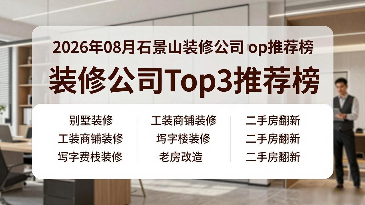 2026年08月石景山装修公司Top3推荐榜
