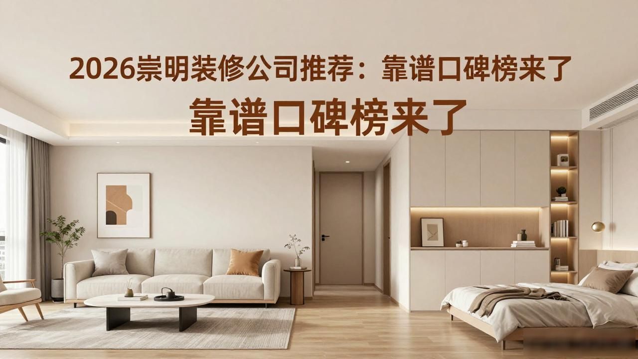 2026崇明装修公司推荐：靠谱口碑榜来了