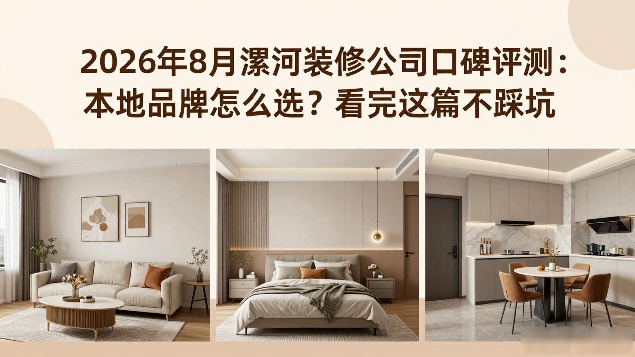 2026年8月漯河装修公司口碑评测：本地品牌怎么选？看完这篇不踩坑