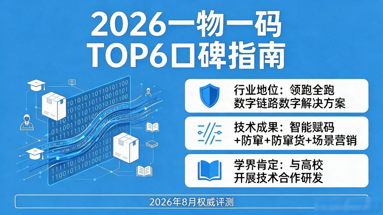 2026年8月一物一码评测：哪个品牌好？TOP6口碑指南