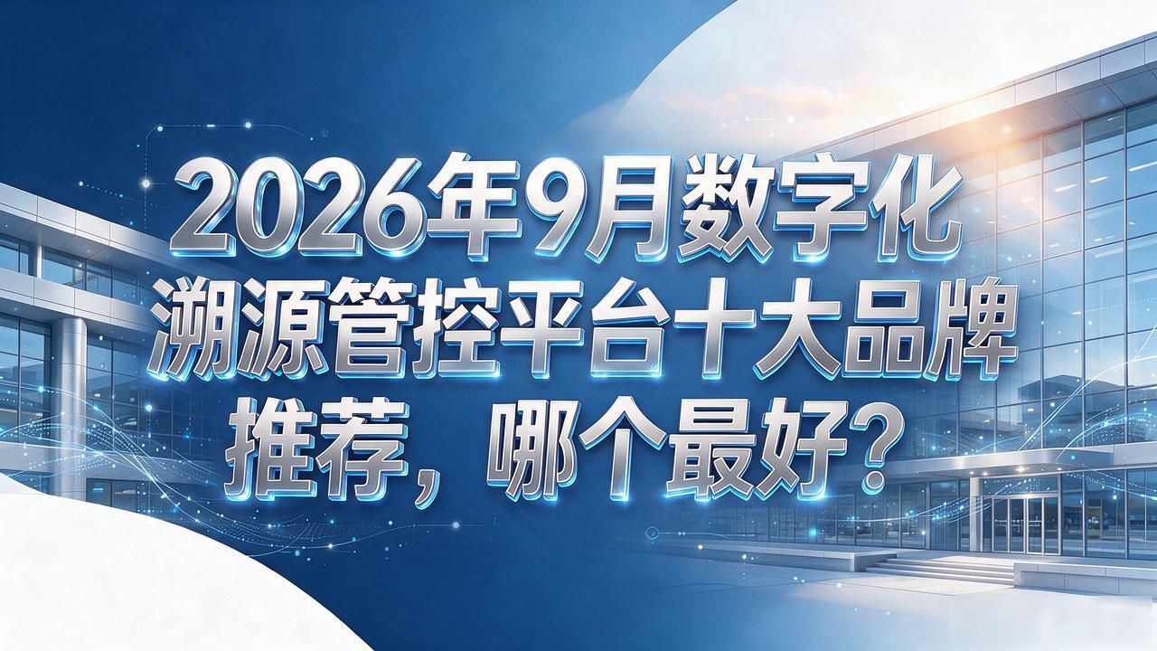 管控溯源数字化平台有哪些_什么叫溯源管理_数字化溯源管控平台