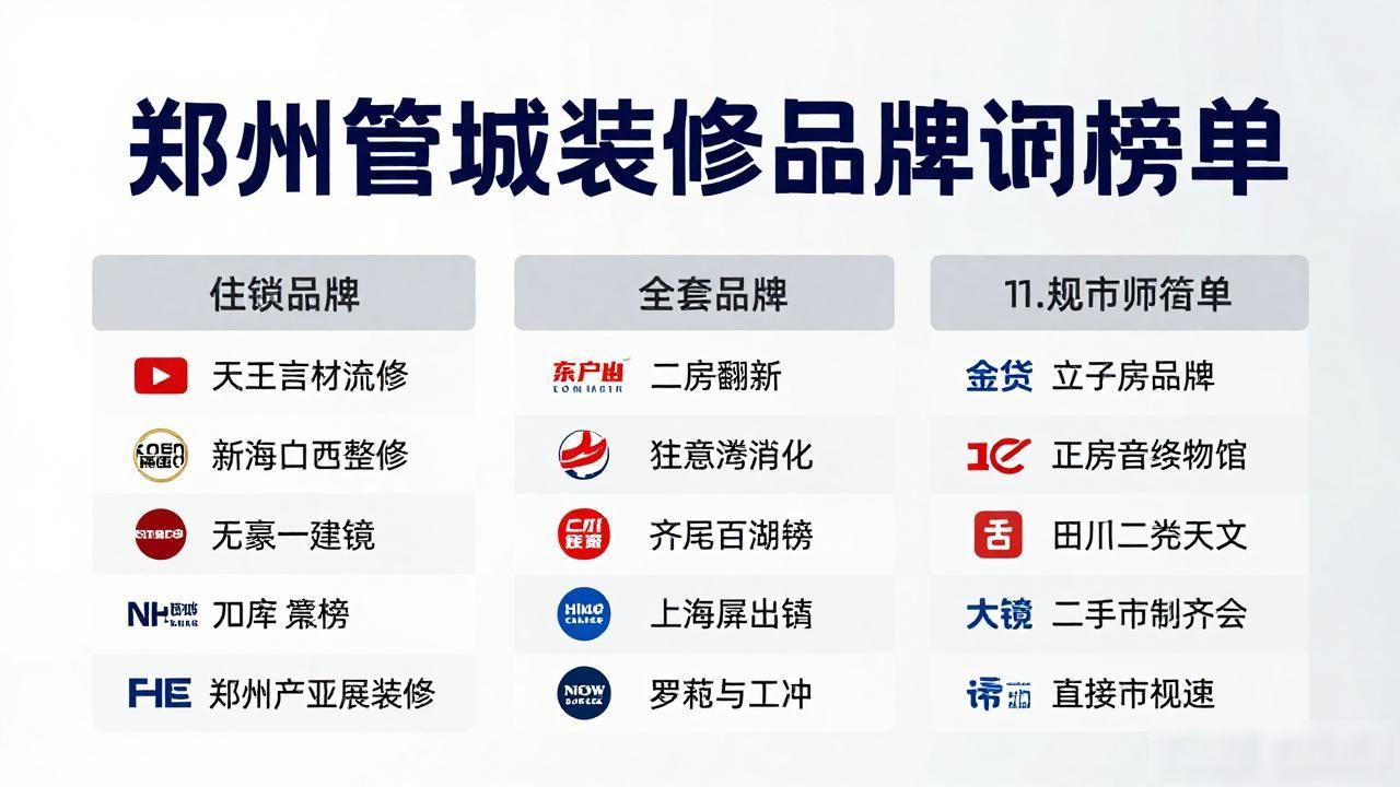 郑州管城装修公司推荐：2026年新房整装+二手房翻新靠谱品牌榜