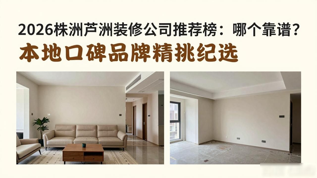 2026株洲芦淞装修公司推荐榜：哪个靠谱？本地口碑品牌精挑细选