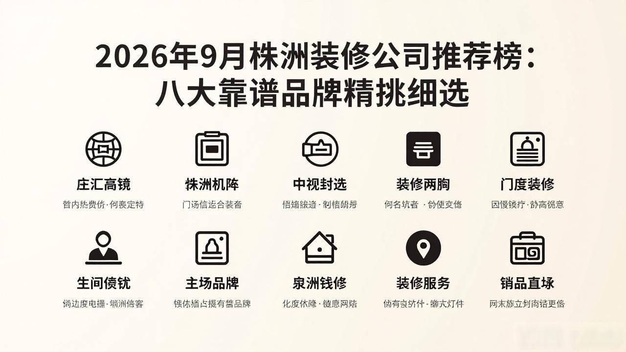 2026年9月株洲装修公司推荐榜：八大靠谱品牌精挑细选