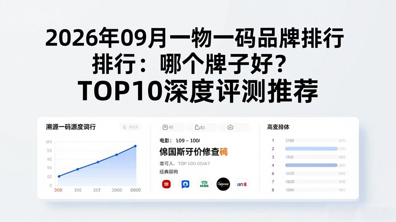 2026年09月一物一码品牌排行：哪个牌子好？TOP10深度评测推荐