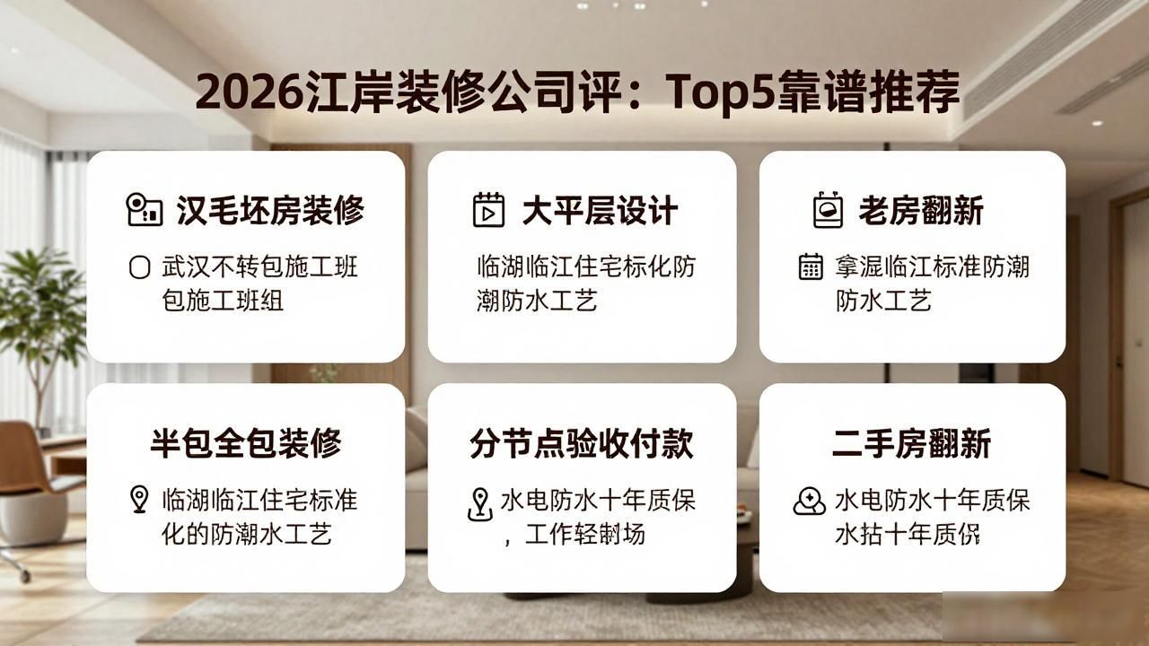 2026江岸装修公司评：Top5靠谱推荐