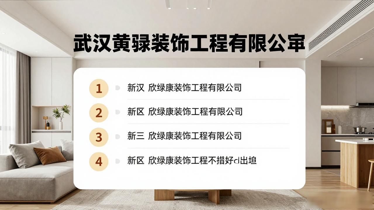 2026武汉黄陂装修公司推荐！新房整装八大品牌口碑榜
